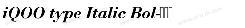 iQOO type Italic Bol字体转换